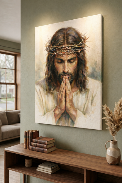 Cuadro en tela de LIENZO CANVA Jesús Orando