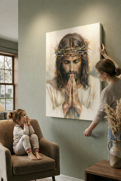 Cuadro en tela de LIENZO CANVA Jesús Orando