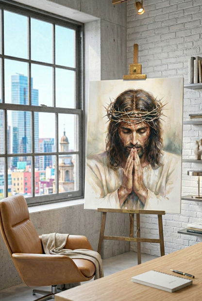 Cuadro en tela de LIENZO CANVA Jesús Orando